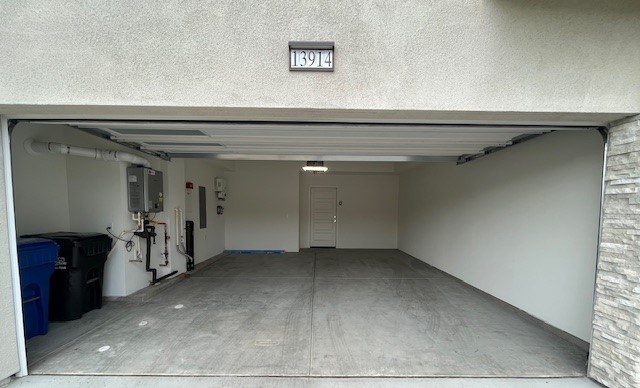 Finished two-car garage